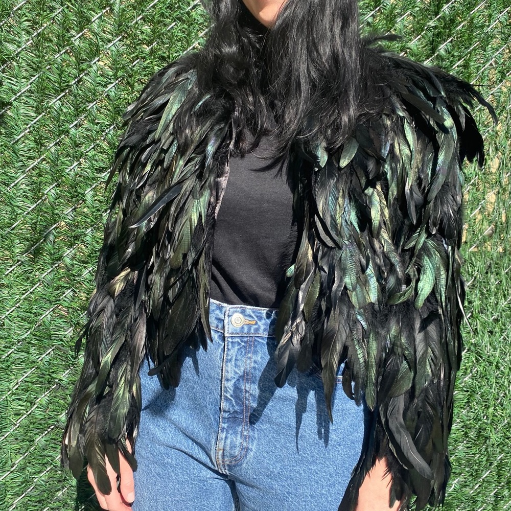 Topshop Feather Jacket M